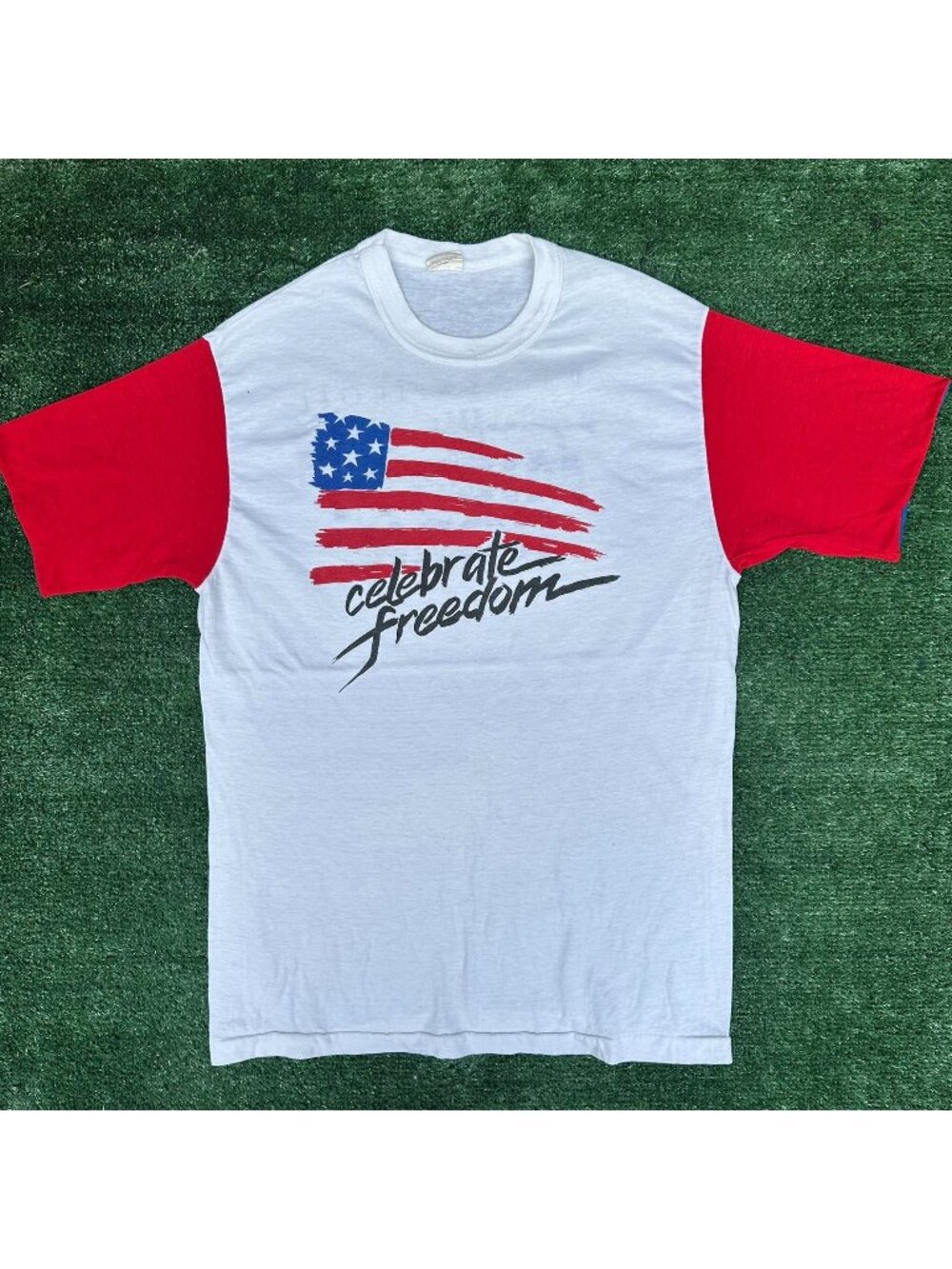 Vintage 80s Phil Driscoll Celebrate Freedom T-Shirt White M/L Single Stitch 1984